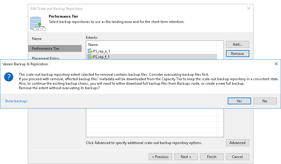 Removing Performance Extents from Scale-Out Repositories