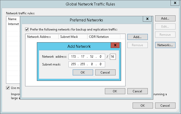 Specifying Preferred Networks