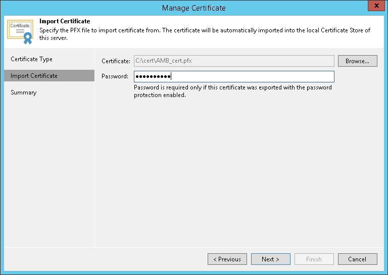 Importing Certificates from PFX Files