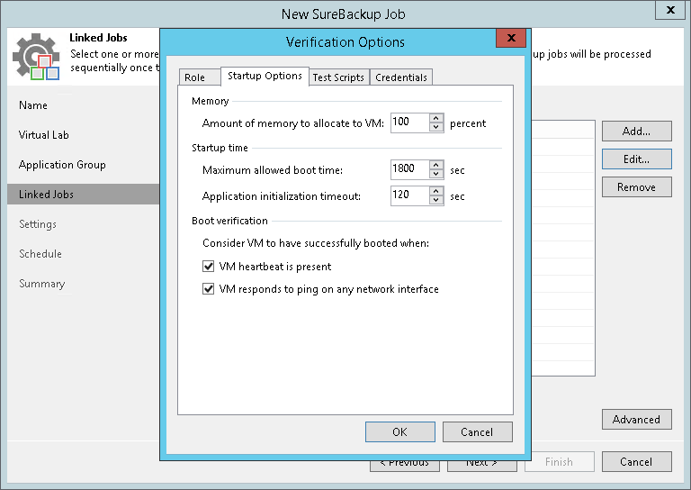 Step 6. Specify Recovery Verification Options and Tests