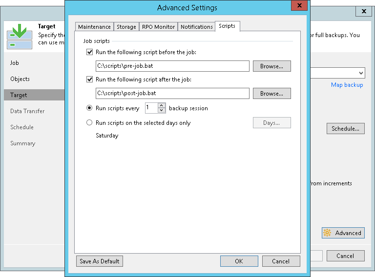 Scripts Settings