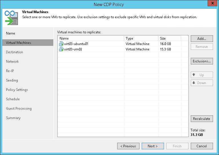 Step 3. Select VMs to Replicate