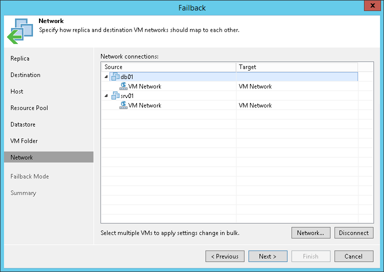Step 8. Select Target Network