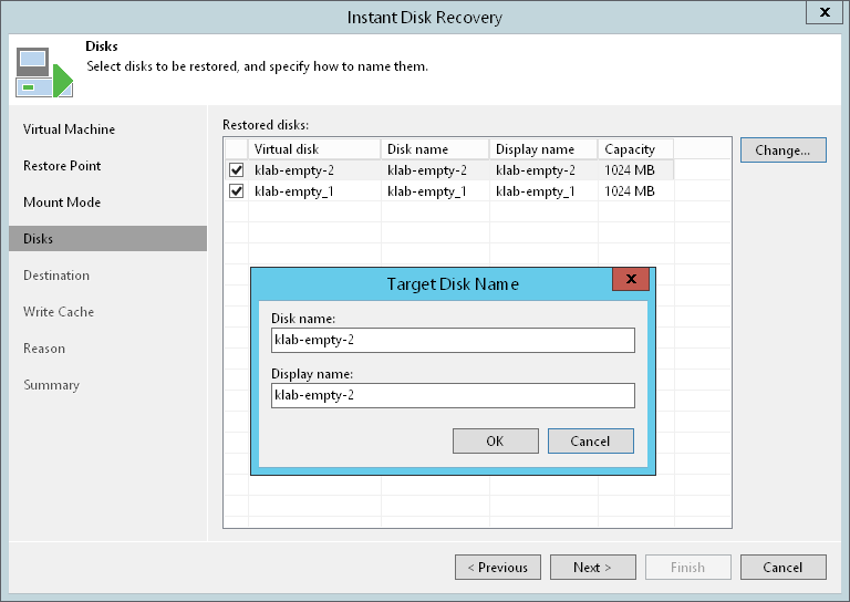 Step 5. Select Virtual Disks to Restore