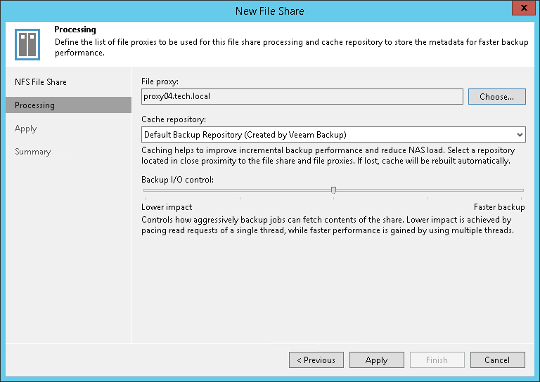 Step 4. Specify File Share Processing Settings