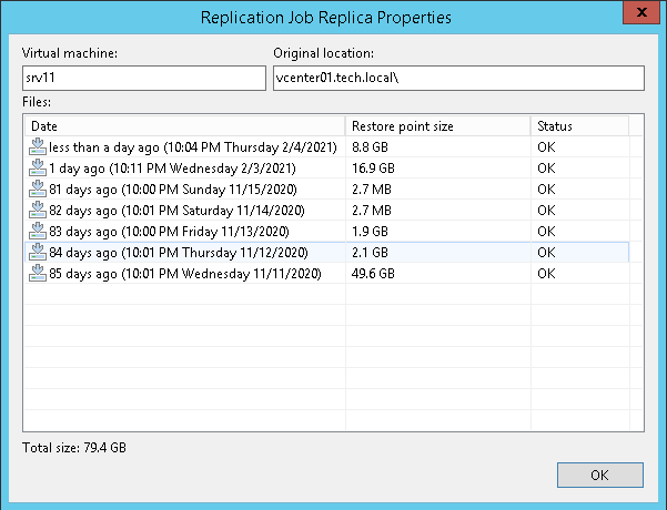 Viewing Replica Properties