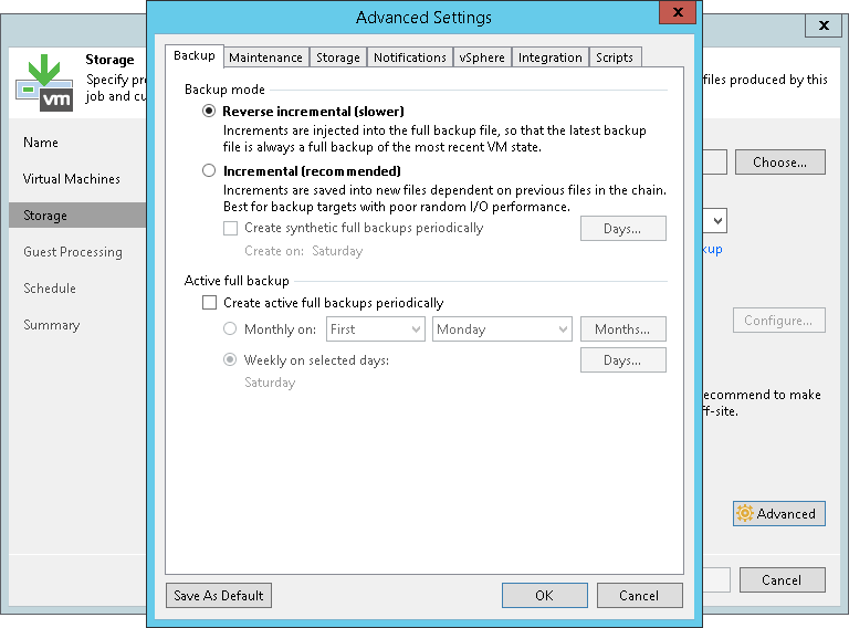 Reverse Incremental Backup