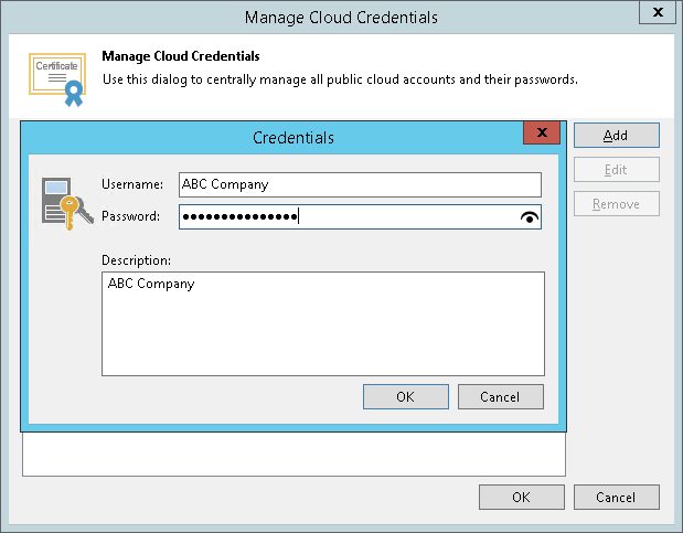 Veeam Cloud Connect 帐户 Veeam Backup Guide For Vsphere 