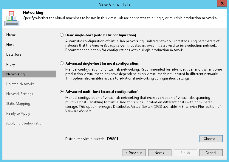 Step 6. Select Networking Mode