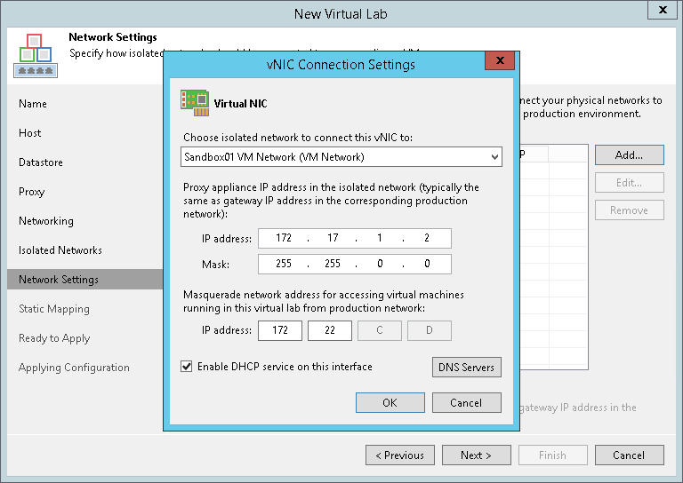 Step 8. Specify Network Settings