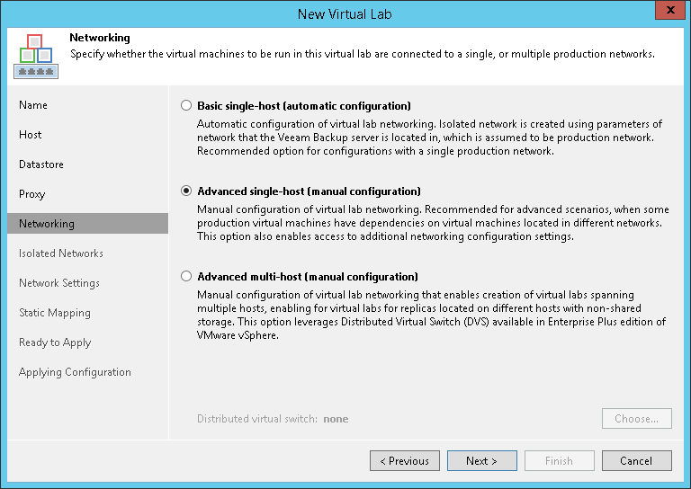 Step 6. Select Networking Mode