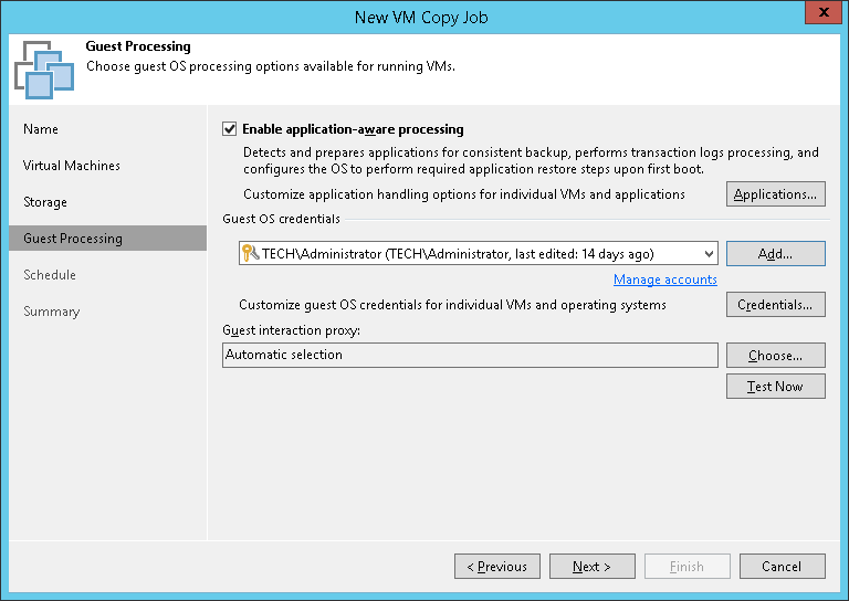 Step 6. Specify Guest Processing Settings