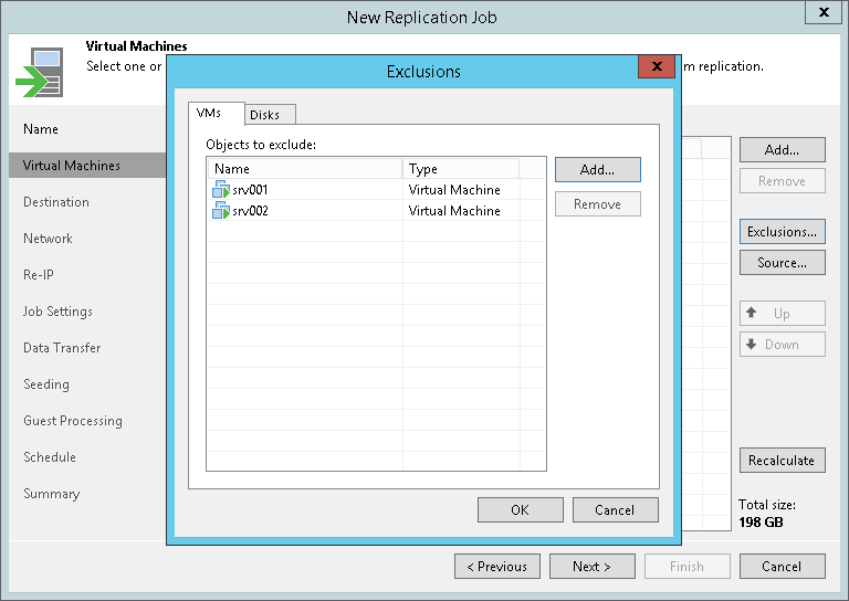Step 5. Exclude Objects from Replication Job