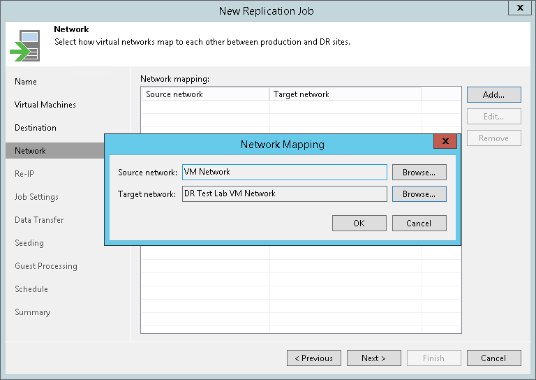 Step 8. Create Network Map Table