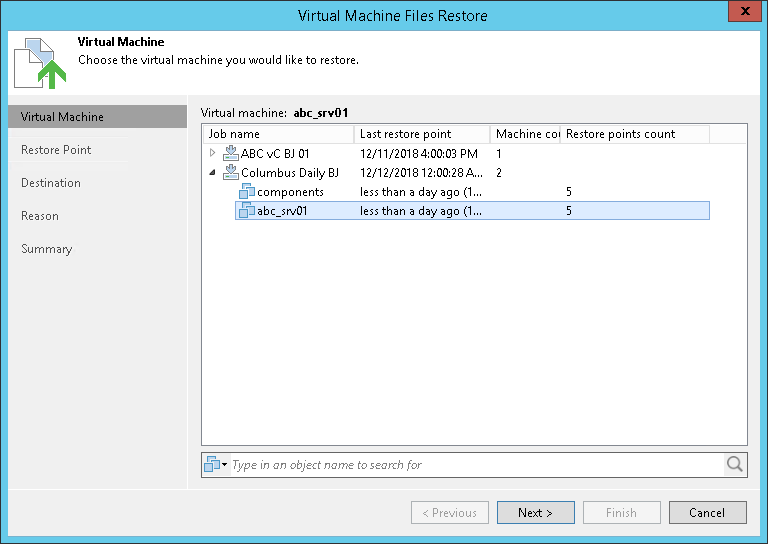 第 2 步选择虚拟机 Veeam Backup Guide For Vsphere 