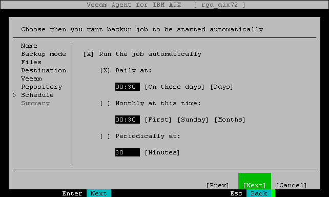 Step 9. Specify Backup Schedule