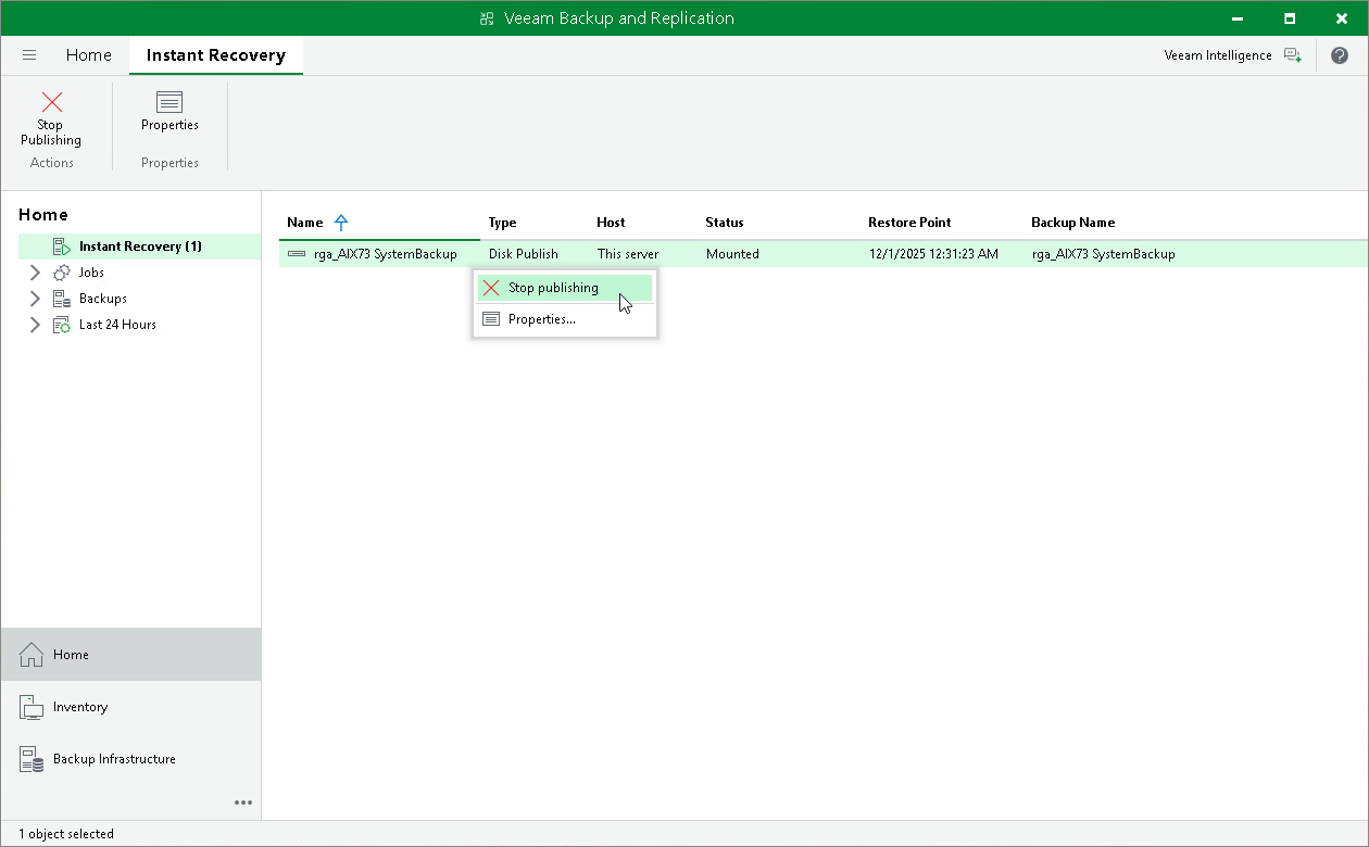 Managing Publishing Disks Session