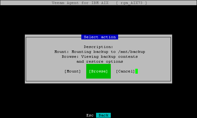 Restoring with Backup File Browser