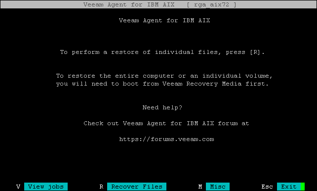 Veeam Agent for IBM AIXOracle Solaris Control Panel