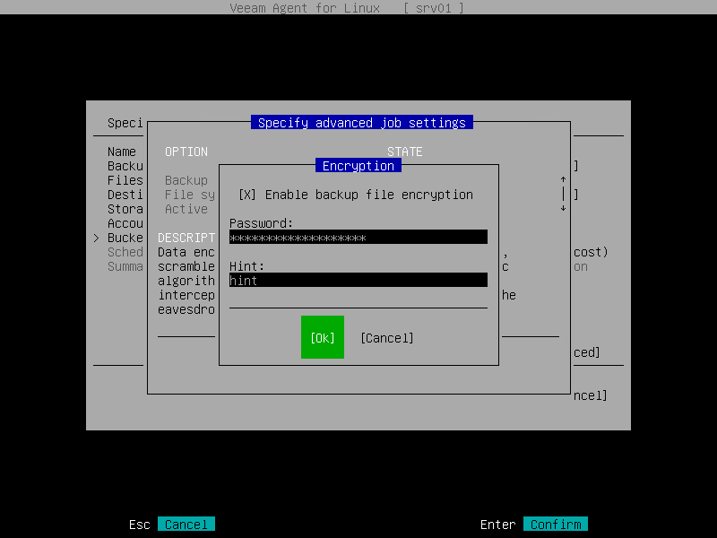 Data Encryption Settings