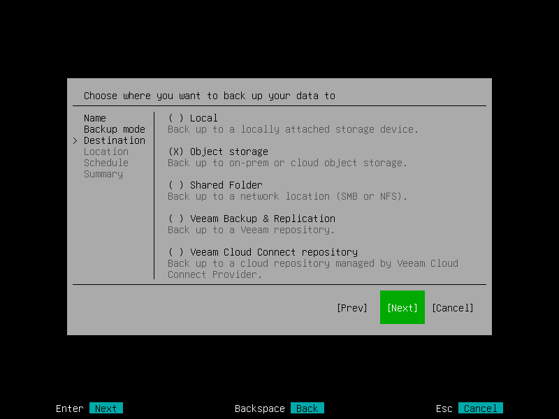 Step 5. Select Backup Destination