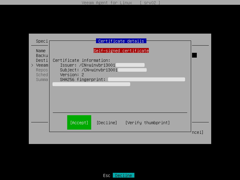 Veeam Backup Repository Settings
