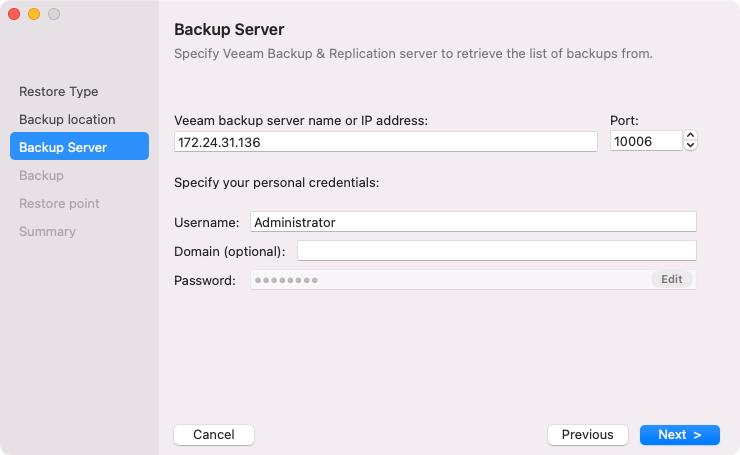 Veeam Backup Repository Settings