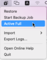 Creating Active Full Backup