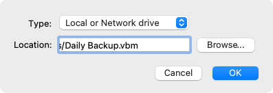 Importing Backup from Local Storage