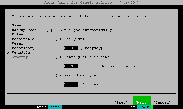 Step 9. Specify Backup Schedule