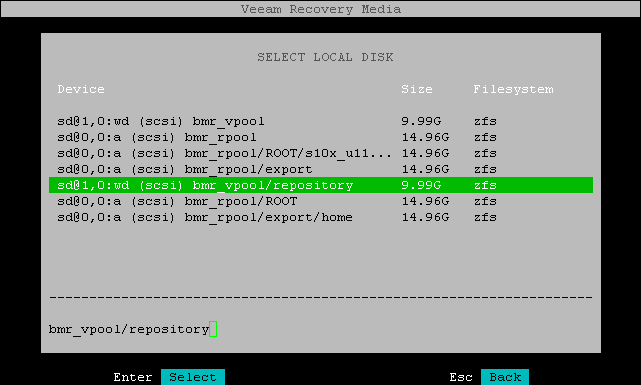 Selecting Local Drive