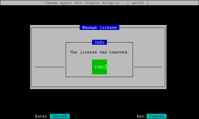 Removing License in Control Panel
