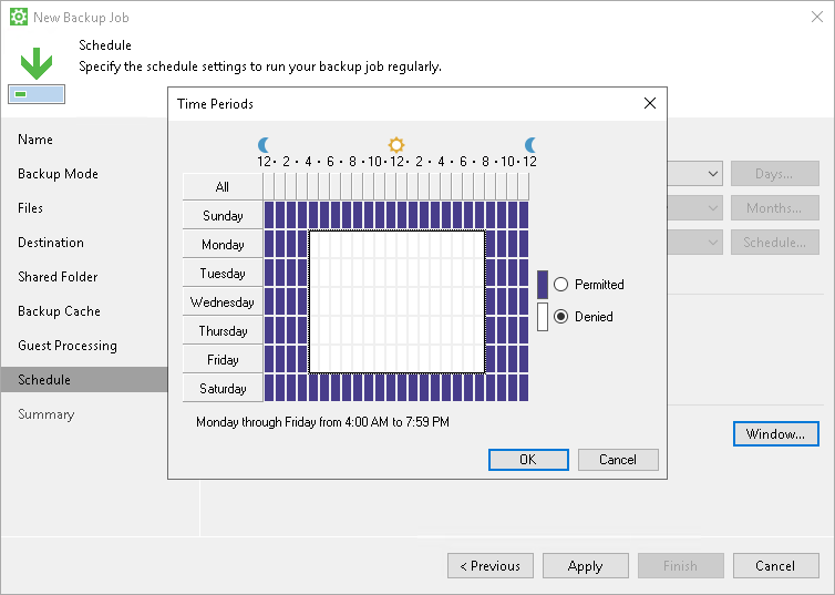 Backup Window