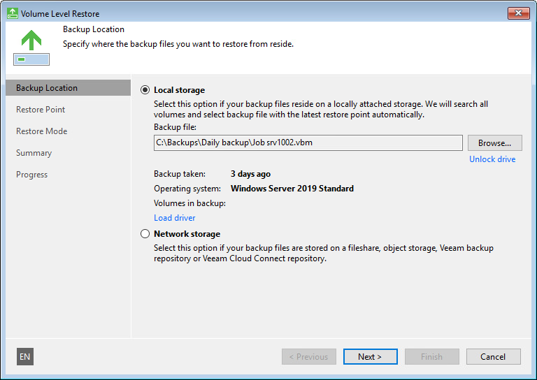 Step 4. Specify Backup File Location