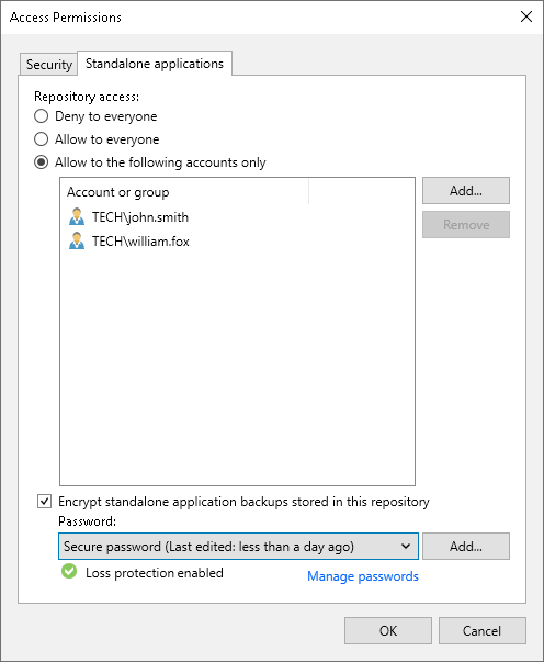 Setting Up User Permissions on Backup Repositories
