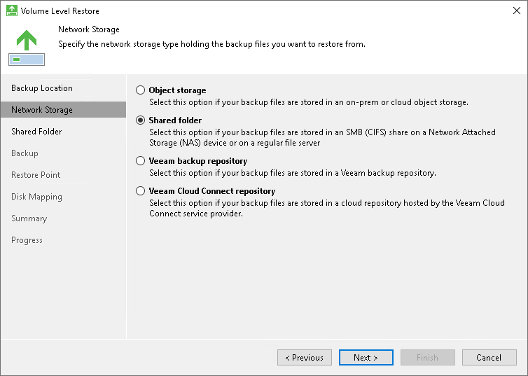 Step 3. Select Remote Storage Type