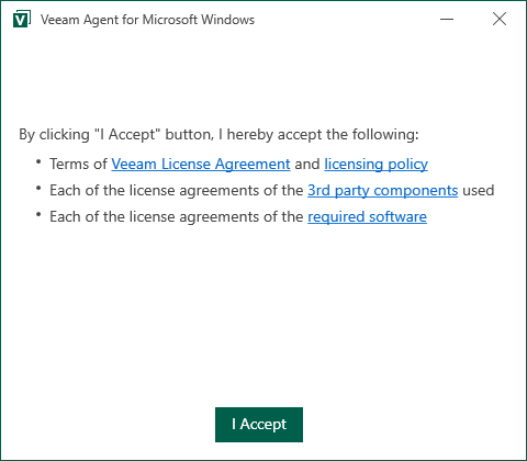 Installing Veeam Agent for Microsoft Windows