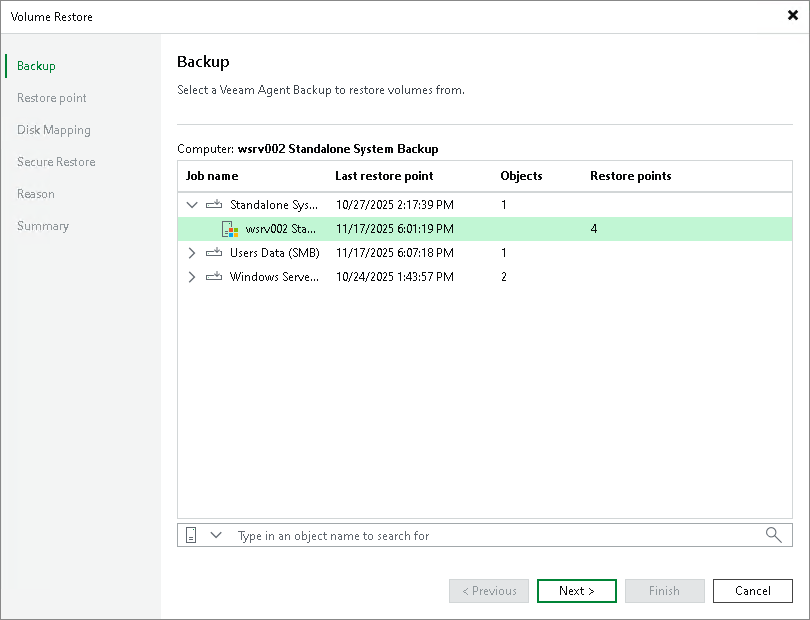 Step 2. Select Backup