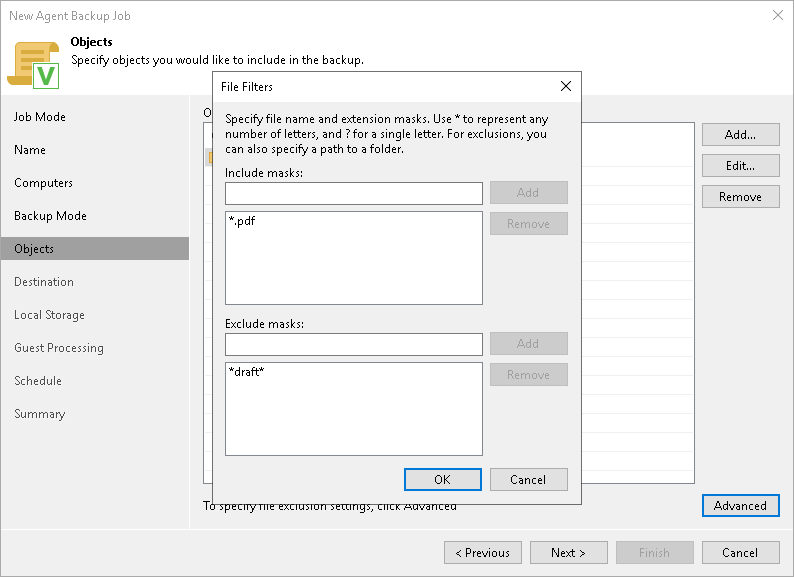 Specifying Directories to Back Up