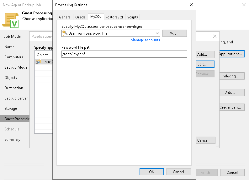 MySQL Processing Settings