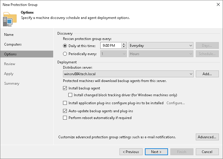 Step 4. Specify Discovery and Deployment Options