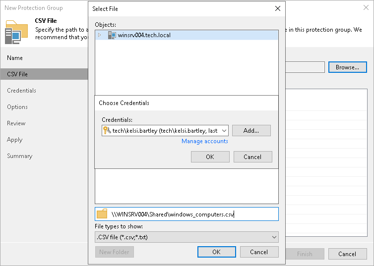 Step 3. Specify CSV File