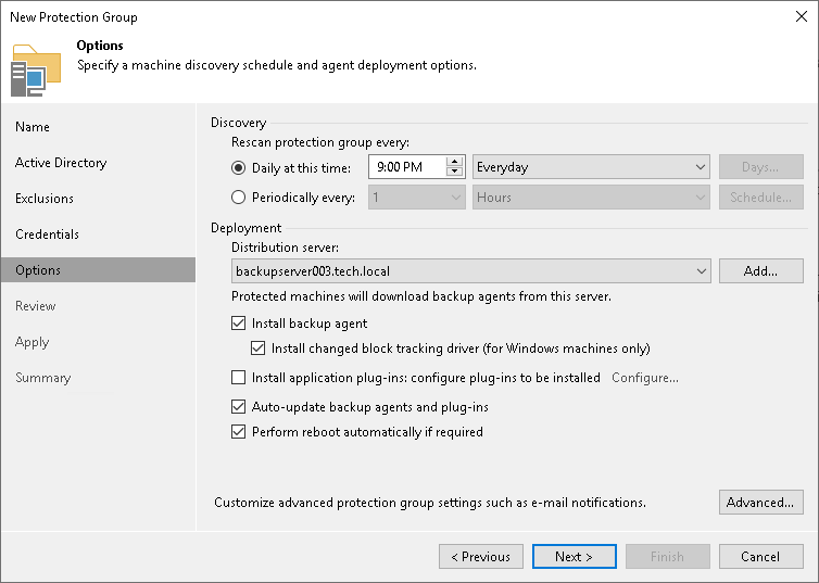 Step 7. Specify Discovery and Deployment Options