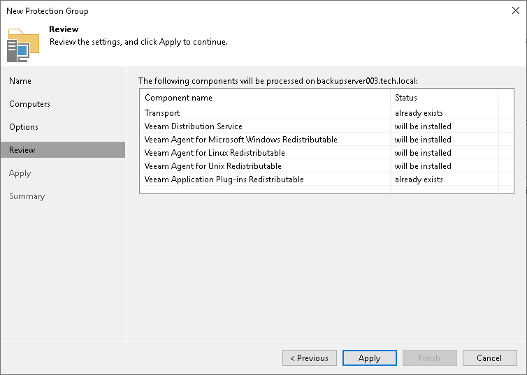 Step 9. Review Components