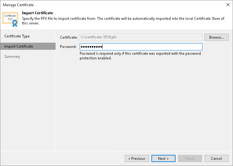 Importing Certificates from PFX Files