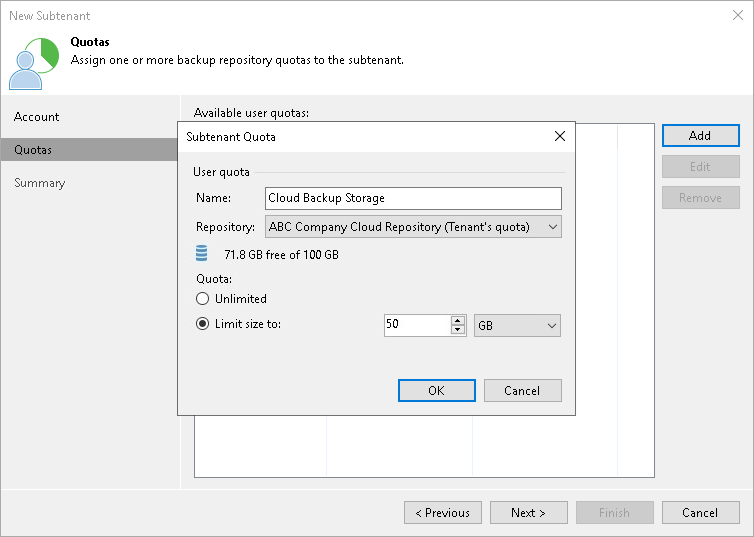 Step 3. Allocate Subtenant Quota