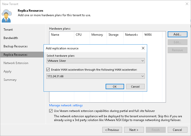 Step 5. Allocate Replication Resources