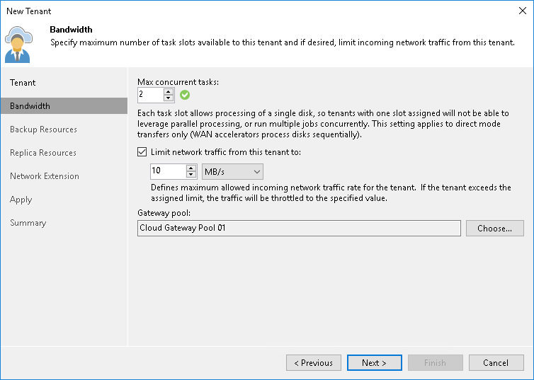 desillusion svimmelhed banner Step 3. Specify Bandwidth Settings - Veeam Cloud Connect Guide