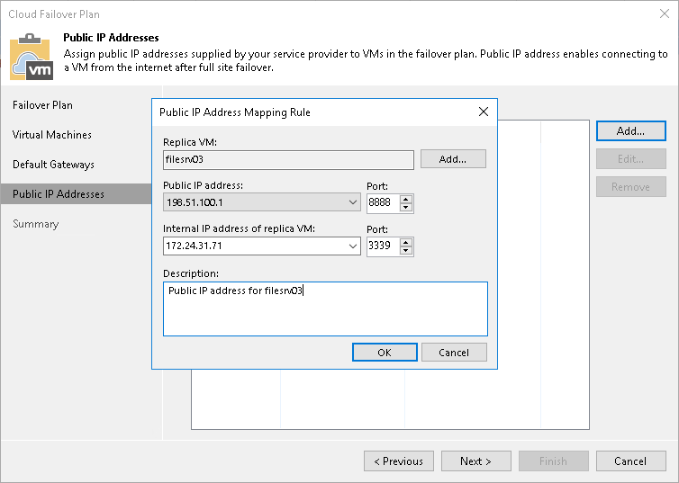 Step 5. Specify Public IP Addressing Rules