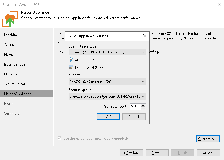 Restoring Tenant Backups to Amazon EC2